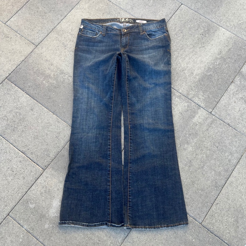 It! Jeans Los Angeles Diva Bootcut Jeans Dark Wash Low Rise Size 32 Regular